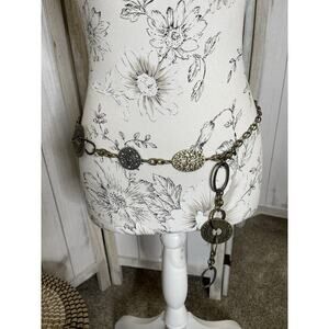 Designer Premier Designs Two Tone Women's Chain Belt Multi Length Boho Y2K